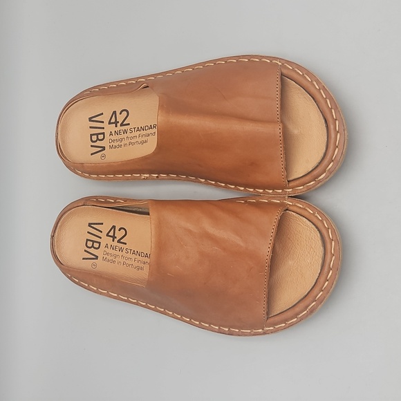 VIBAe Men’s Saint Tropez Leather Sandals Tan Size EU 42 US 9 - Picture 10 of 13